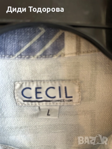 Памучна винтидж риза CECIL Connection (100% памук) - Уголемена / Oversize (L/XL), снимка 3 - Ризи - 55456589