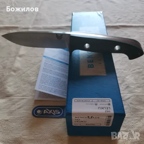 Ловен / Аутдор нож Benchmade 162 Bushcrafter – Full-Tang, S30V Чисто нов,не ползван, снимка 10 - Ножове - 55477448