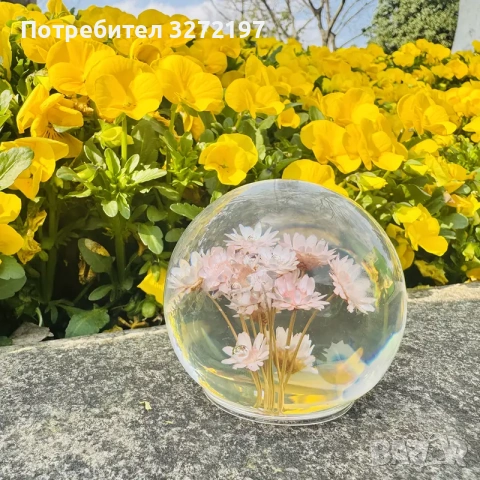 FUFIZU Кристална топка с маргаритки , снимка 5 - Декорация за дома - 54090553