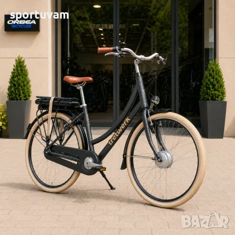 НОВ Електрически Велосипед Tretwerk Aurora E-Bike Black - БЕЗПЛАТНА ДОСТАВКА, снимка 2 - Велосипеди - 55388959