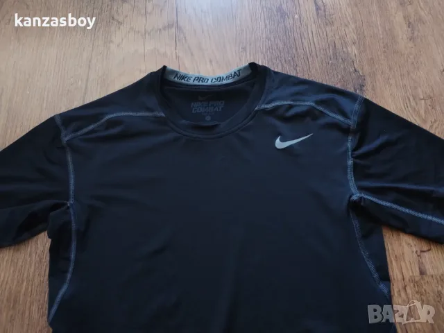 nike pro combat - страхотна мъжка тениска Л КАТО НОВА, снимка 2 - Тениски - 55694767