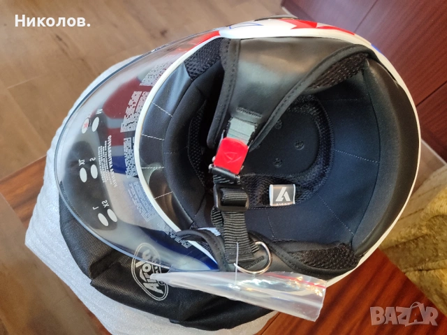 Чисто нова мото каска Airoh JT Convert Blue Gloss XXL 63 см., снимка 7 - Аксесоари и консумативи - 54419902