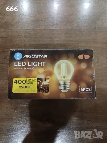 6 броя LED крушка Aigostar E27 Vintage 35 W 2200к, снимка 10 - Друга електроника - 54633689