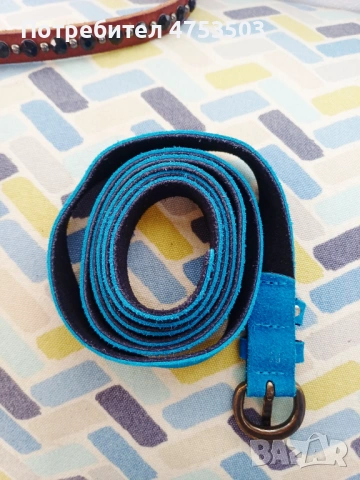 Син колан Marc O'POLO естествена кожа , снимка 3 - Колани - 54325150