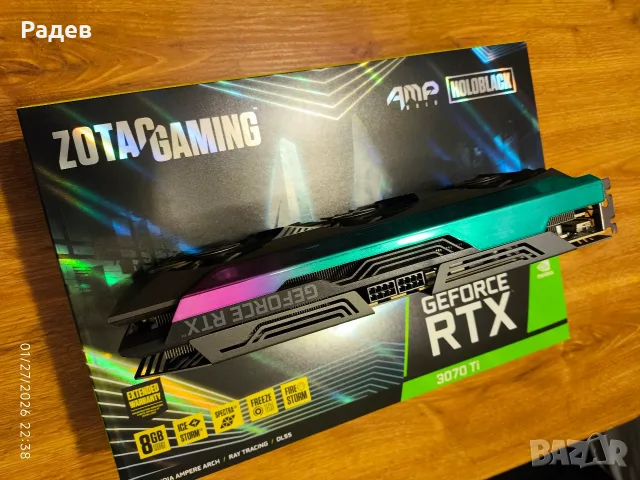 Видео Карта ZOTAC RTX 3070 Ti, снимка 4 - Видеокарти - 55468096