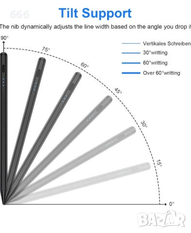 Стилус за iPad, Apple Pencil за iPad 9-то/10-то поколение, снимка 5 - Друга електроника - 54134251