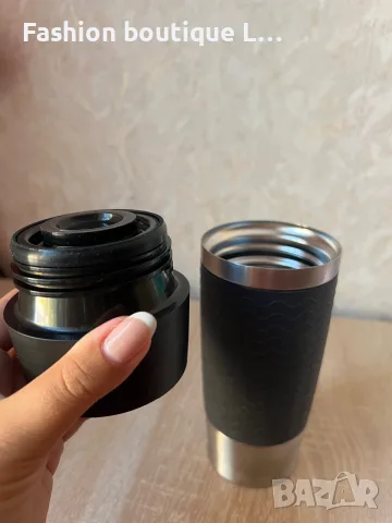 15 евро чисто нов термос за пътуване Tefal Travel Mug Classic от неръждаема стомана 🖤, снимка 6 - Термоси - 55382657