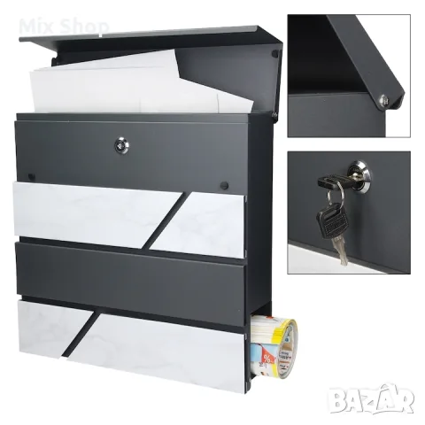Нова Пощенска кутия ML-Design, 37 x 36,5 x 11 см, Стомана,, снимка 3 - Други стоки за дома - 55571951