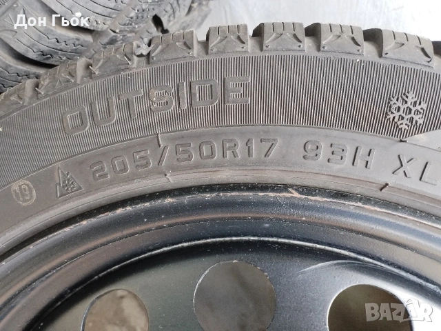 Железни джанти 17-ки със зимни гуми, снимка 6 - Гуми и джанти - 54598831
