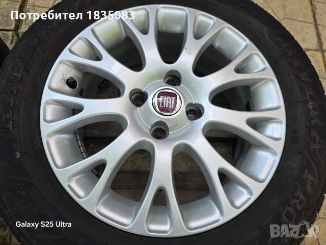 Лети джанти 15ки 4х100 Fiat + летни гуми 185/65/15 Radar, снимка 7 - Гуми и джанти - 55179640