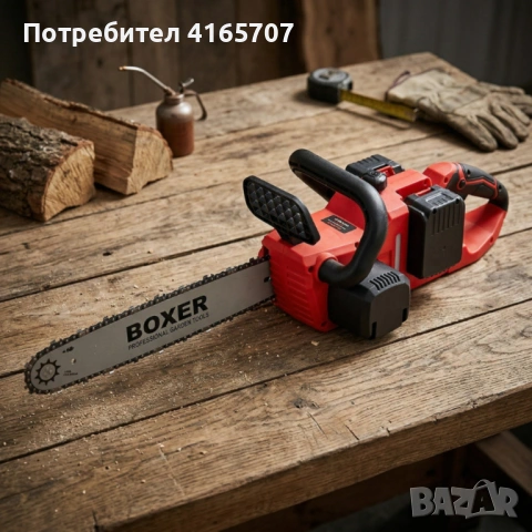 Акумулаторен верижен трион BOXER BX-3316 48V – 2 батерии + куфар, мощен и удобен, снимка 6 - Градинска техника - 54068270