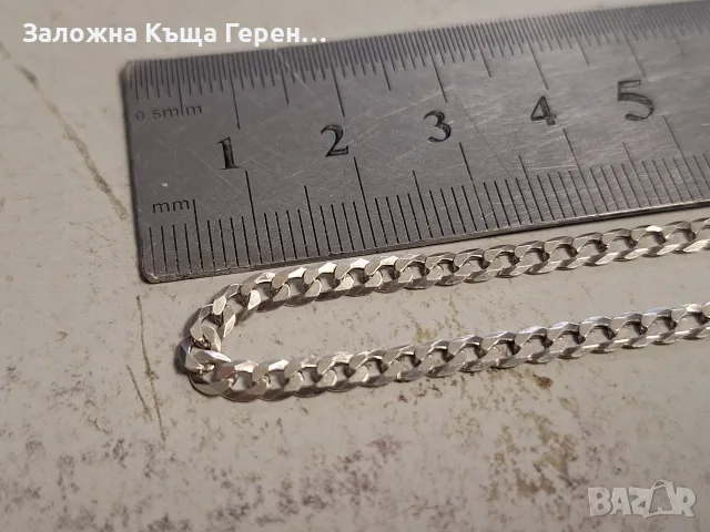 Сребърен синджир 6,74гр., снимка 2 - Колиета, медальони, синджири - 55474240