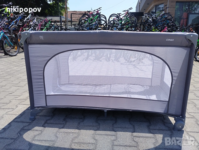 MONI Сгъваема детска кошара UNO сив, снимка 4 - Други - 54646029