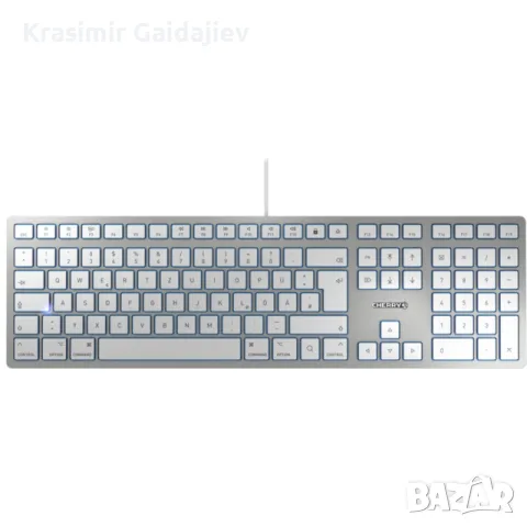 CHERRY KC 6000 SLIM клавиатура с USB, немска версия, сребриста