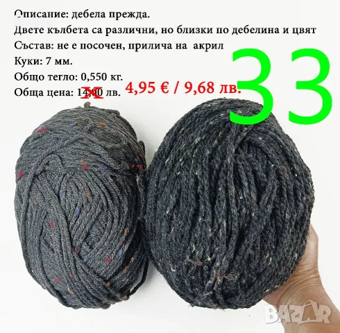 Евтини прежди в малки количества - нови и остатъци , снимка 15 - Други - 52042384