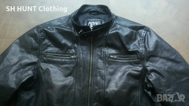 Jack & Jones OSONIC LEATHER Jacket Размер M мъжко яке естествена кожа 13-27, снимка 3 - Якета - 54803523