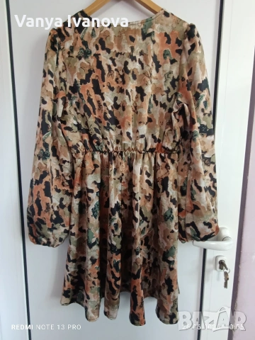 Shein рокля в земни тонове, снимка 3 - Рокли - 55056383