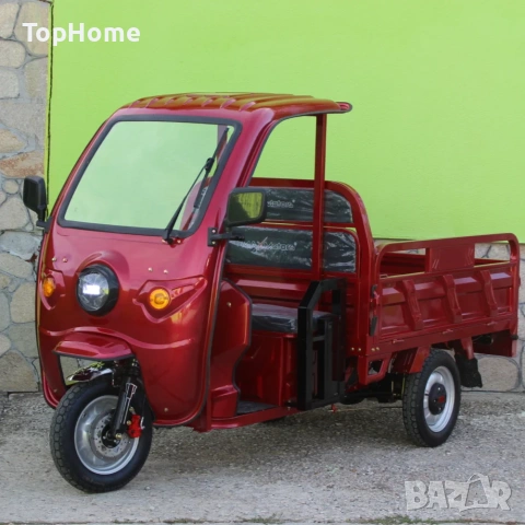 Електрическа Селскостопанска Триколка с Покрив 2000W ЧЕРВЕНА, снимка 7 - Мотоциклети и мототехника - 54120107
