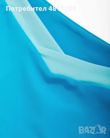 Дамски комплект бански горнище и долнище, цвят Син, размер S, снимка 5 - Бански костюми - 55659818