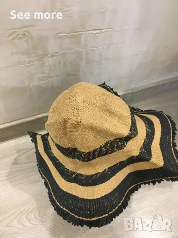 Нова с етикет NWT Becksöndergaard Kendra Straw Hat - Straw hats Size S/M, снимка 4 - Шапки - 55396027