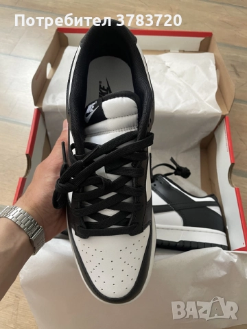 Чисто нови оригинални маратонки Nike Dunk Low Retro (Panda) 44 номер, снимка 2 - Маратонки - 55162419