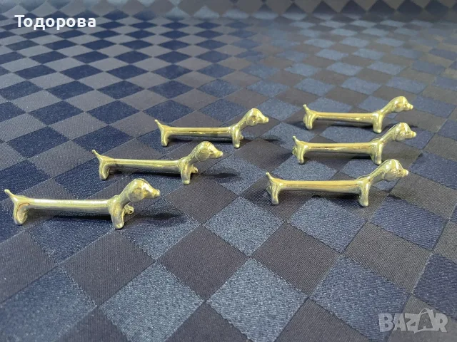 Комплект посребрени френски поставки за прибори за хранене - 6 броя