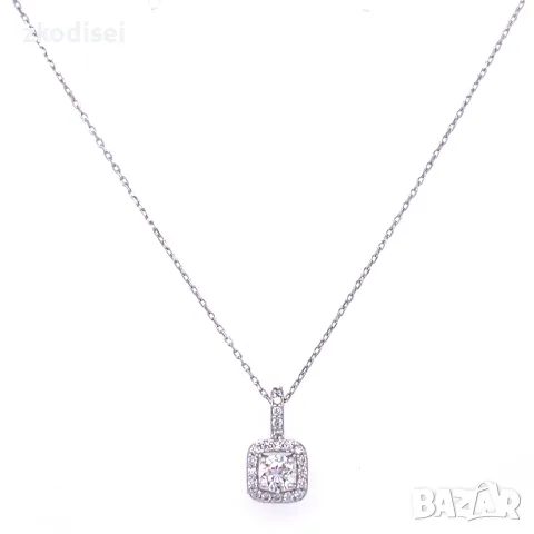 Златнo колие с диаманти 1,82гр. 14кр. проба:585 42см. модел:42555-1, снимка 2 - Колиета, медальони, синджири - 55573739