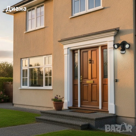 LED външна лампа със сензор за движение