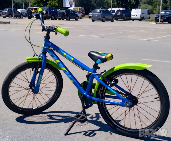 Продавам Детски велосипед DRAG Rush 20" – Синьо и Неоново Зелено (Отлично състояние), снимка 3 - Велосипеди - 54920000