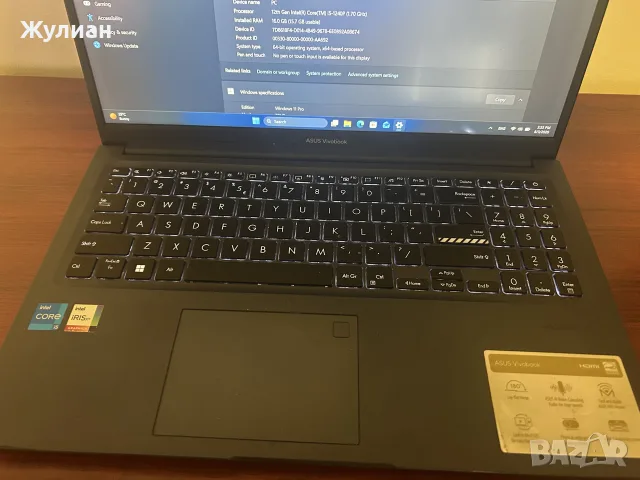 ASUS VivoBook – i5-1240P / 16GB RAM / 512GB SSD, снимка 6 - Лаптопи за игри - 55579917