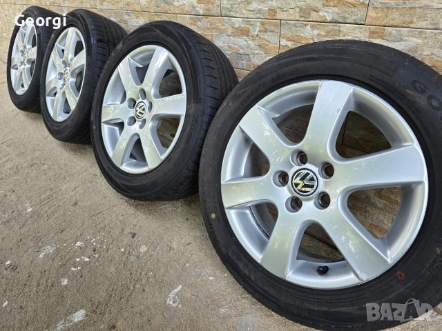 Продавам ОРИГИНАЛНИ джанти+гуми 15 ' цола 5x100 57,1 VW Golf ,Bora,Leon toledo AUDI a3 ,J6 ET43, снимка 2 - Гуми и джанти - 55021160