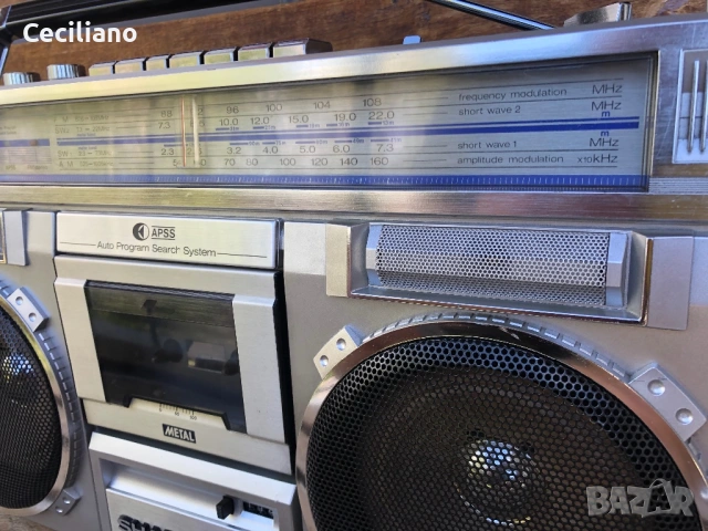 SHARP GF 6363Z -радиокасетофон-Vintage Boombox, снимка 6 - Радиокасетофони, транзистори - 54542797