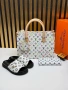 Louis Vuitton Нов Стилен Дамски Комплект Чехли Чанта Различни Модели Луи Витон , снимка 7