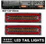 Стопове LED с Бягаща светлина 12/24V 46см комплект, снимка 1