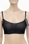 Сутиен Hunkemöller 80C – черен модел с фини прозрачни райета, снимка 1