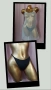 Female M Бяла ефирна нощница и черна прашка, снимка 1