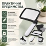 Увеличителна голяма правоъгълна лупа за четене на книги вестници с LED осветление лампа 3X дръжка, снимка 3