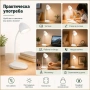 Акумулаторна LED настола лампа с лед осветление за бюро маникюр четене с чупещо рамо детска стая, снимка 3