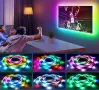 5м LED Лента RGB-IC, Bluetooth, Цветомузика, Микрофон, App, Дистанционно, снимка 3