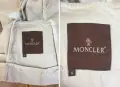 М размер Оригинално MONCLER Дамско Яке Монклер Бежово Дънково 100% Памук, снимка 8