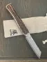 Японски джобен сгъваем нож Katsu. Еленов рог , дамаска стома, снимка 2