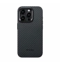 Pitaka MagEZ PRO 4 1500D Aramid Fiber Case for iPhone 15 Pro Max (black-grey) #13, снимка 1