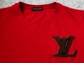Louis Vuitton Red Pearl Detail Oversize T-shirt S, снимка 3