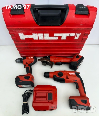 Hilti Сет - Акумулаторен  ъглошлайф, перфоратор и винтоверт