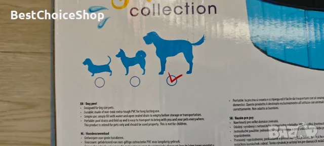 Сгъваем басейн за домашни любимци "Dog Summer Collection". 120 см. x 30 см. вана за деца и кучета, снимка 3 - Други стоки за животни - 55316879