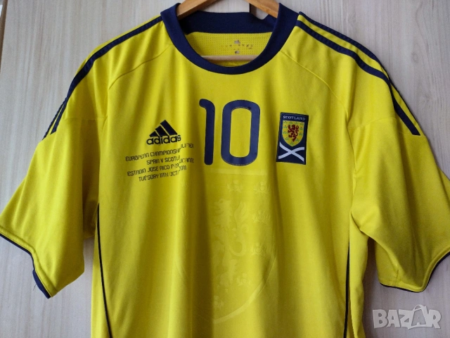 Scotland / Adidas - мъжка футболна тениска на Шотландия 2010, снимка 2 - Спортни дрехи, екипи - 51479178