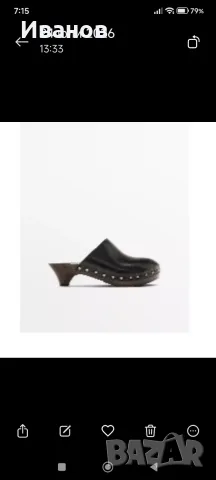 Сабо с дървена подметка- Massimo Dutti, снимка 5 - Дамски обувки на ток - 55418861
