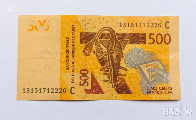 500 франка Западна Африка Буркина Фасо 500 франка 2012 Западна Африка Банкнота от Африка , снимка 2 - Нумизматика и бонистика - 54812102