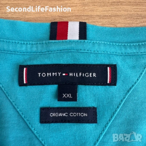 Tommy Hilfiger мъжка тениска органичен памук размер XXL, снимка 2 - Тениски - 54316708