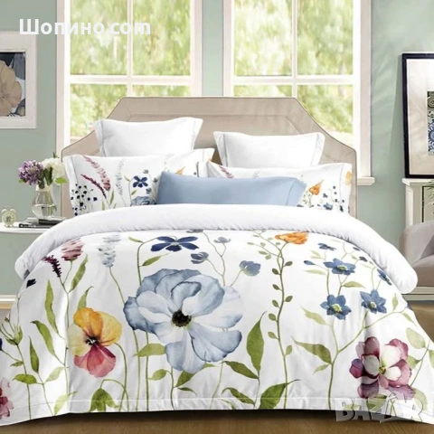 Premium серия, долен чаршаф с ластик, 100% памук  1 бр. х плик за завивка 200 x 230 cm 1 бр. х долен, снимка 4 - Спално бельо - 54115780